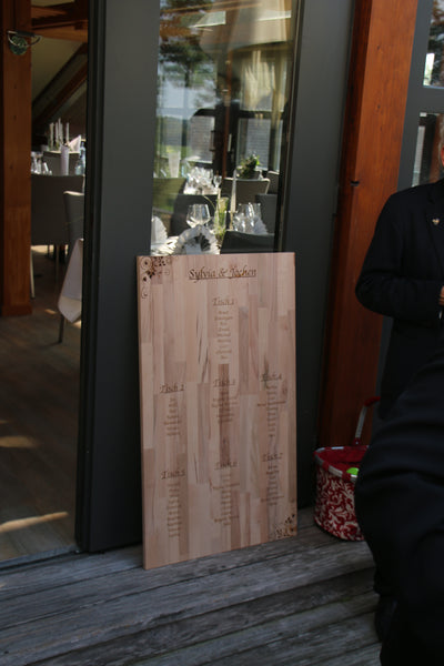 Hochzeitsorganisation Holzgravur