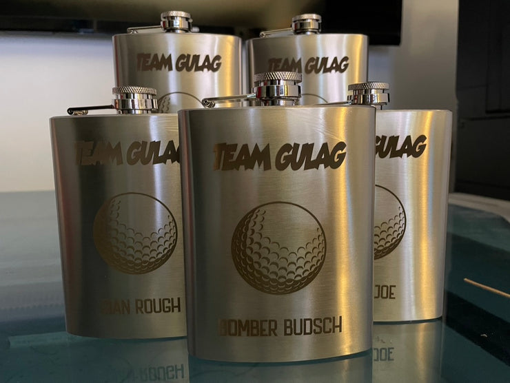 Edelstahl Flachmann mit Gravur 190ml