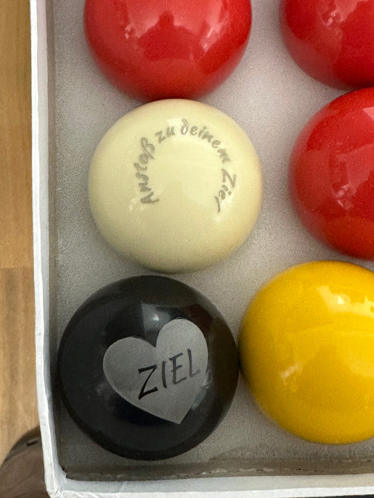 Billardkugel Aramid mit Wunschgravur 3D in 52mm und 60mm verfügbar