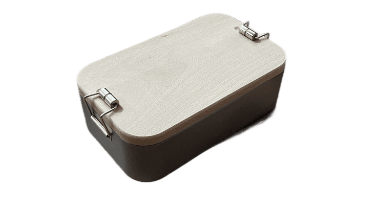 Brotzeitdose mit Buchenholz Deckel | AllAlpCollection laserstern-beschriftungen-lasergravuren.myshopify.com 