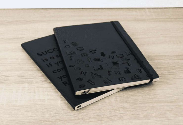 Leinen Notizbuch Semikolon B5 laserstern-beschriftungen-lasergravuren.myshopify.com 