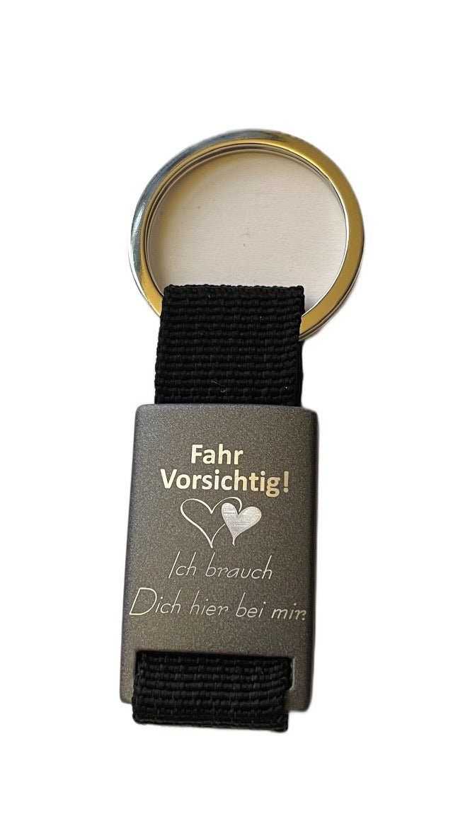 Schlüsselanhänger | Fahr vorsichtig laserstern-beschriftungen-lasergravuren.myshopify.com 
