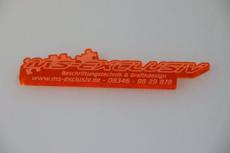 Schlüsselanhänger Lasercut | Acryl Anhänger a' 20Stk - Laserstern Beschriftungen - Lasergravuren