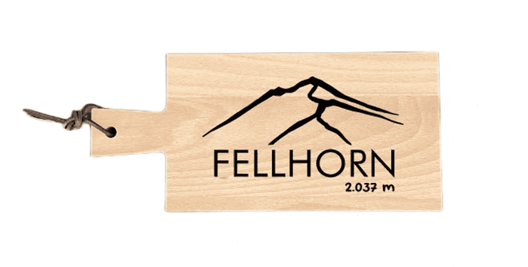 Schneidebrett Kirschholz 40 x 20cm - 1,5cm stark | AllAlpCollection - Laserstern Beschriftungen - Lasergravuren