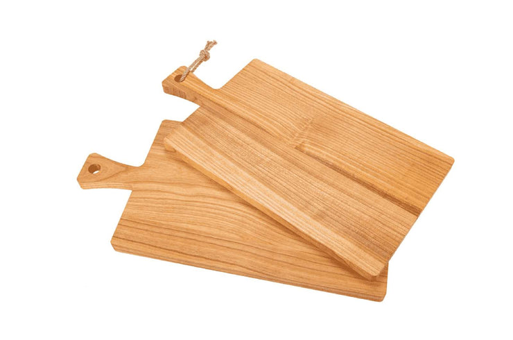 Schneidebrett mit Griff - aus Kirschholz geölt 40 X 20 X 1,5cm laserstern-beschriftungen-lasergravuren.myshopify.com 