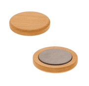 Tafelmagnet 39mm aus Holz - Laserstern Beschriftungen - Lasergravuren